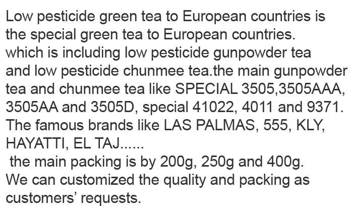 low pesticide green tea 